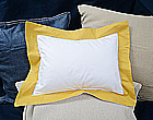 Baby Hemstitch Pillow Sham 12x16.White with Honey Gold border